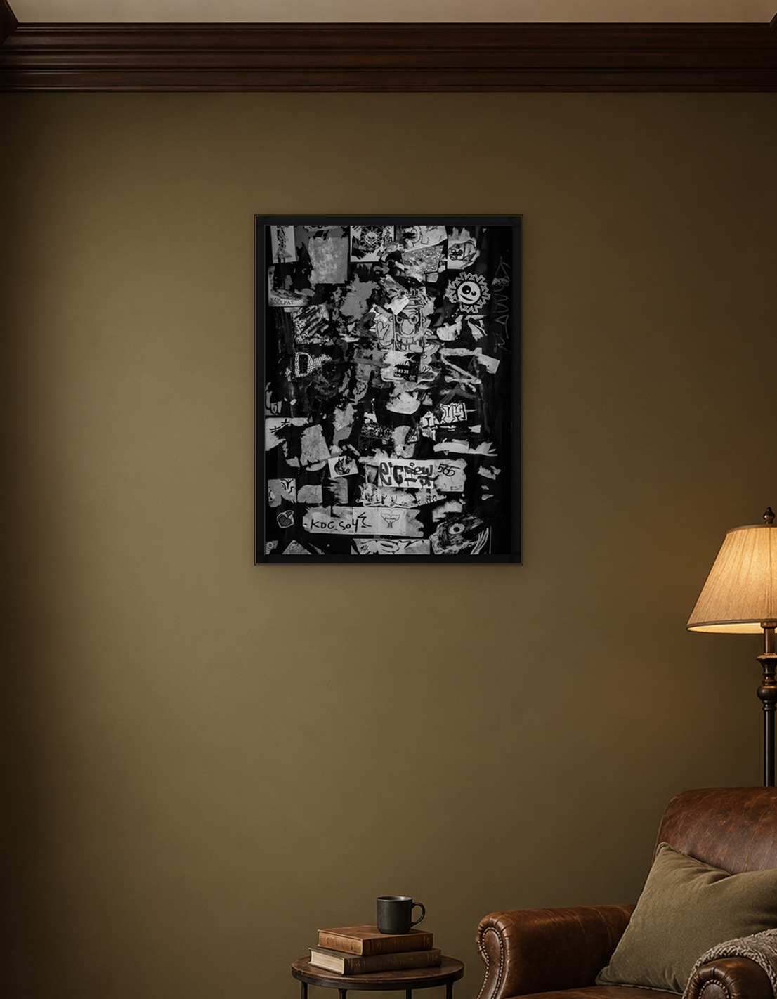 Black and White Sticker Collage