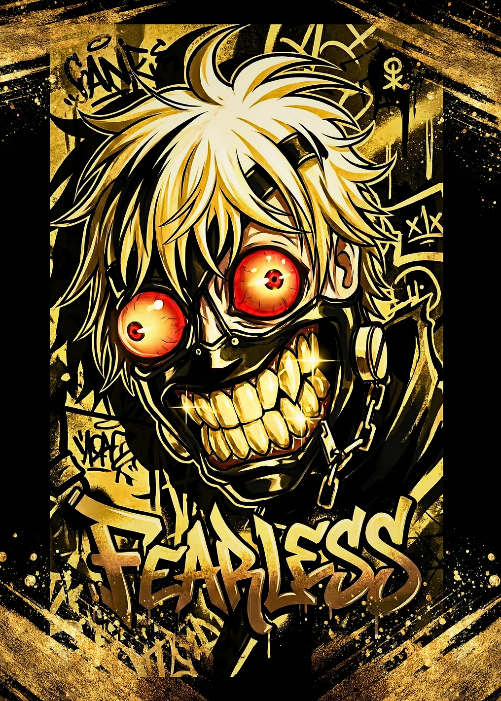 Fearless Anime Character with Mask
