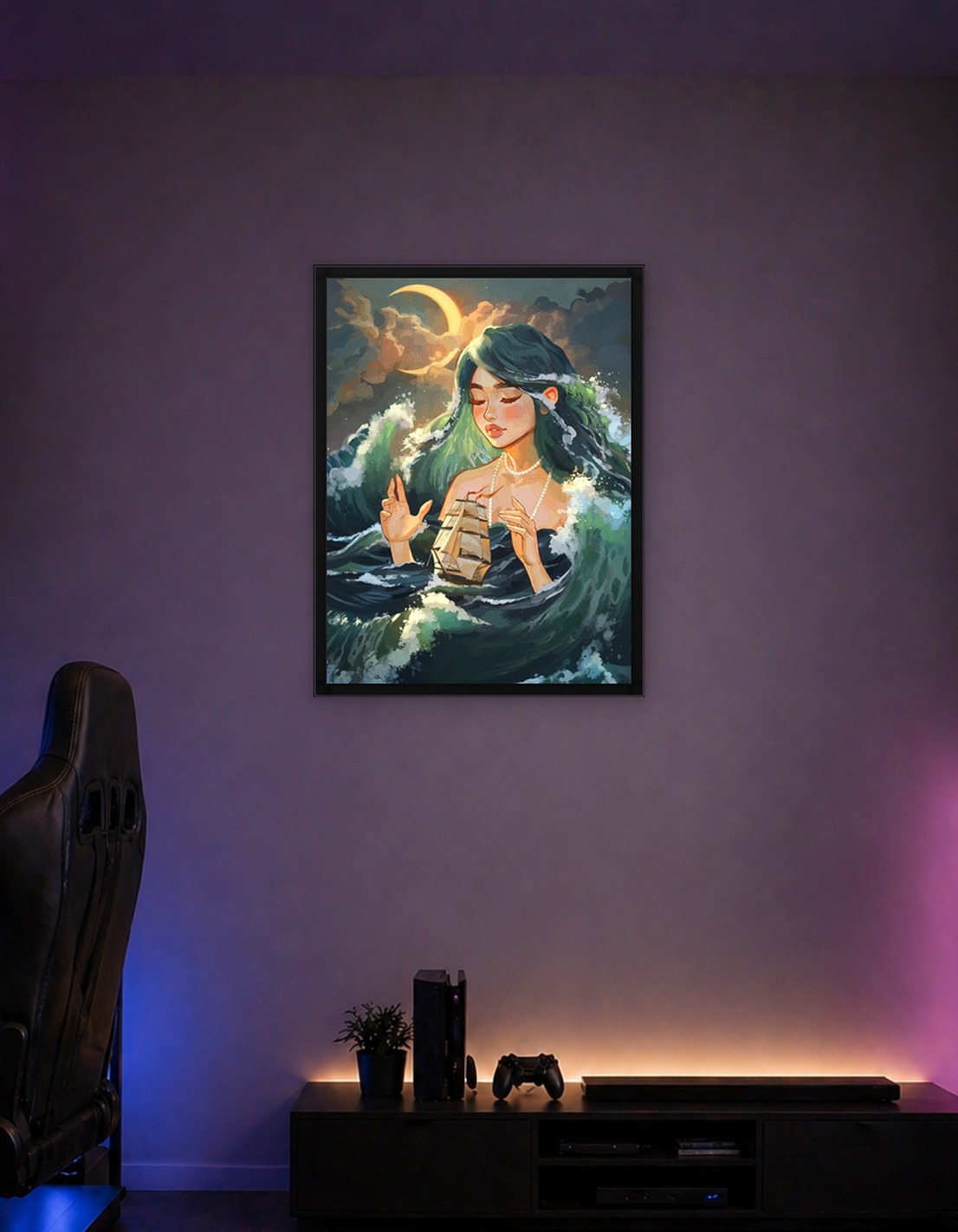 Ocean Goddess with Ship