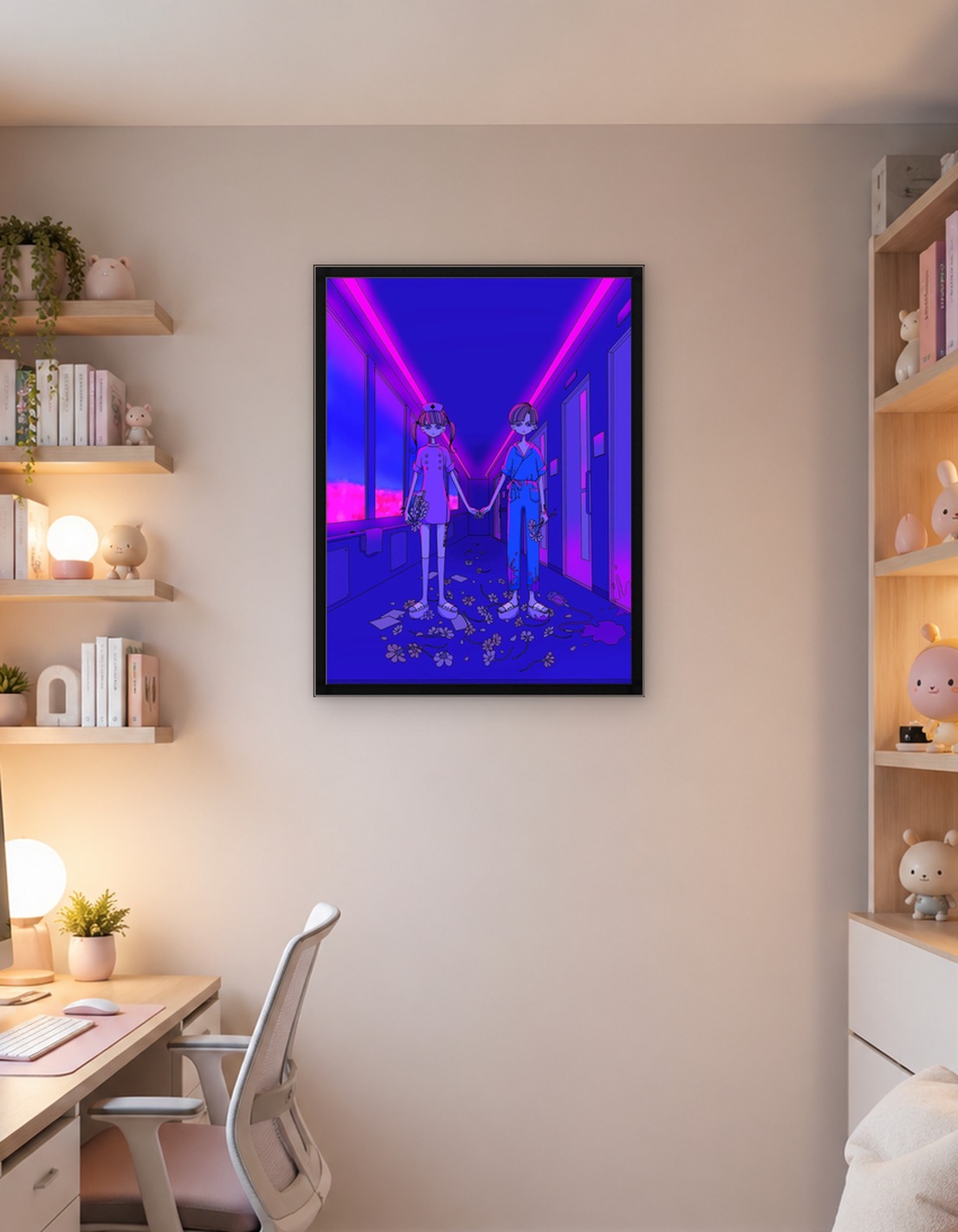 Hospital Romance in Neon Hues