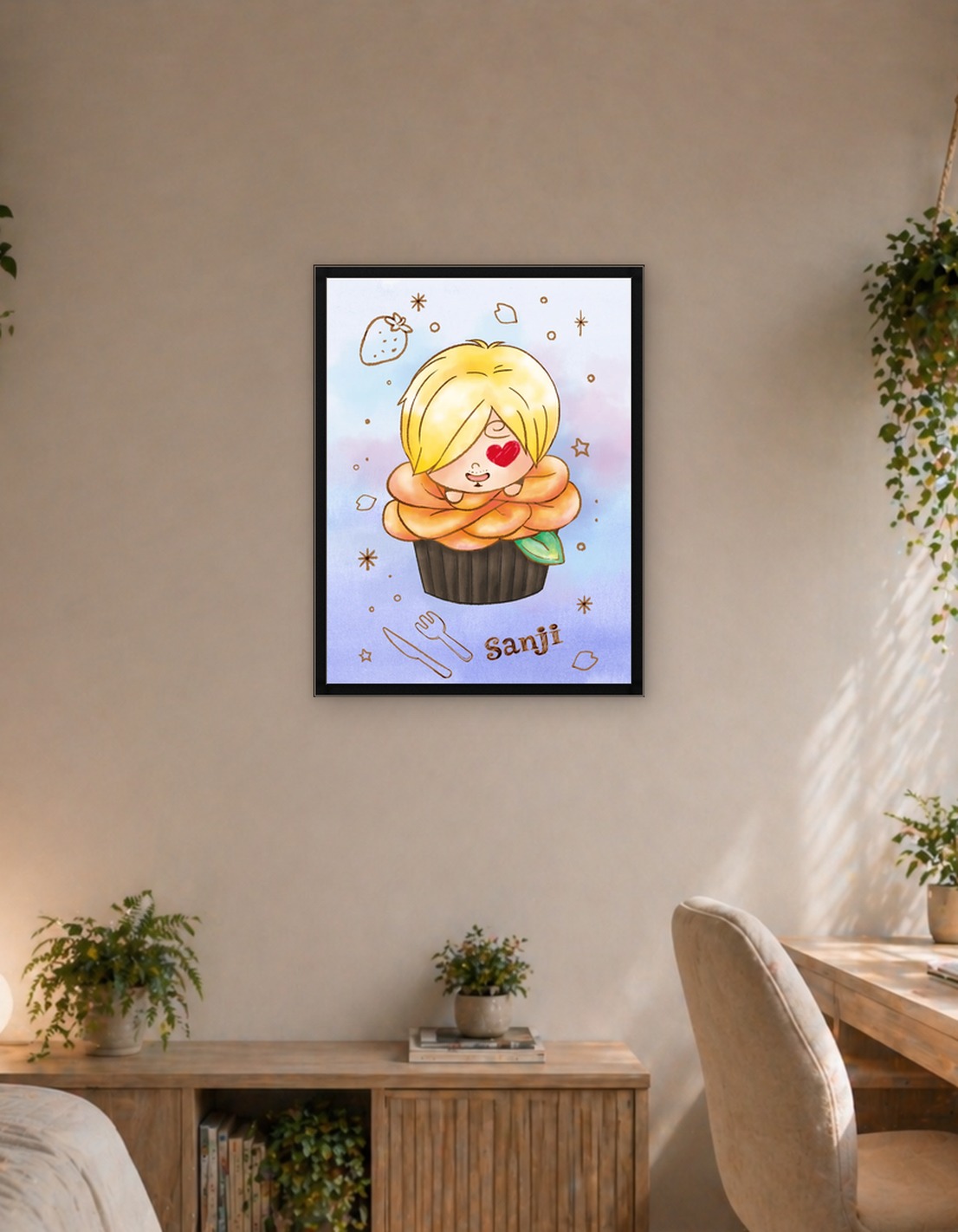 One Piece Sanji Sweet Chef Cupcake