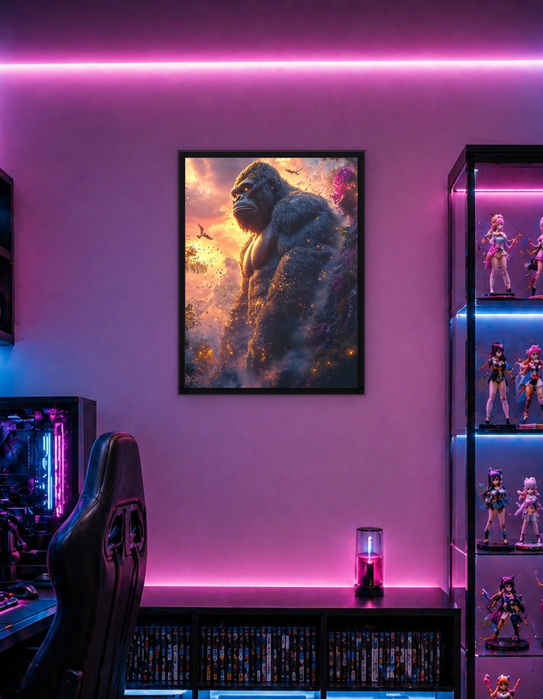 Majestic Gorilla in a Lush Jungle