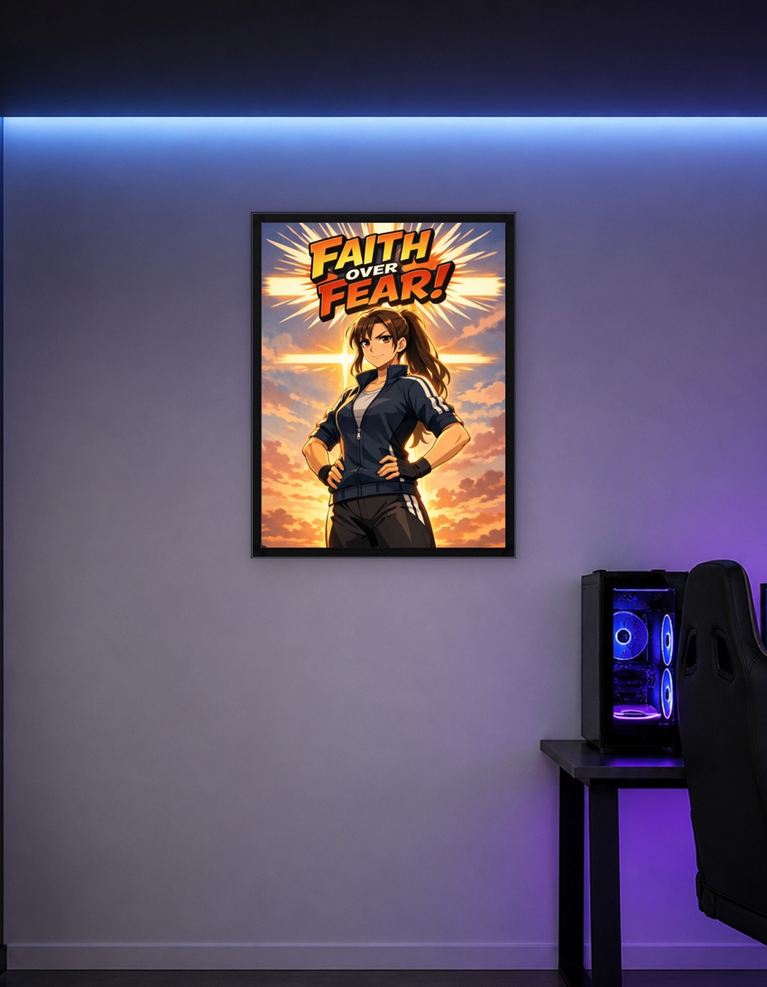 Faith Over Fear Anime Art