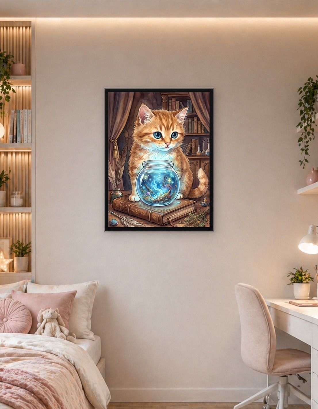 Magical Cat with Spell Book