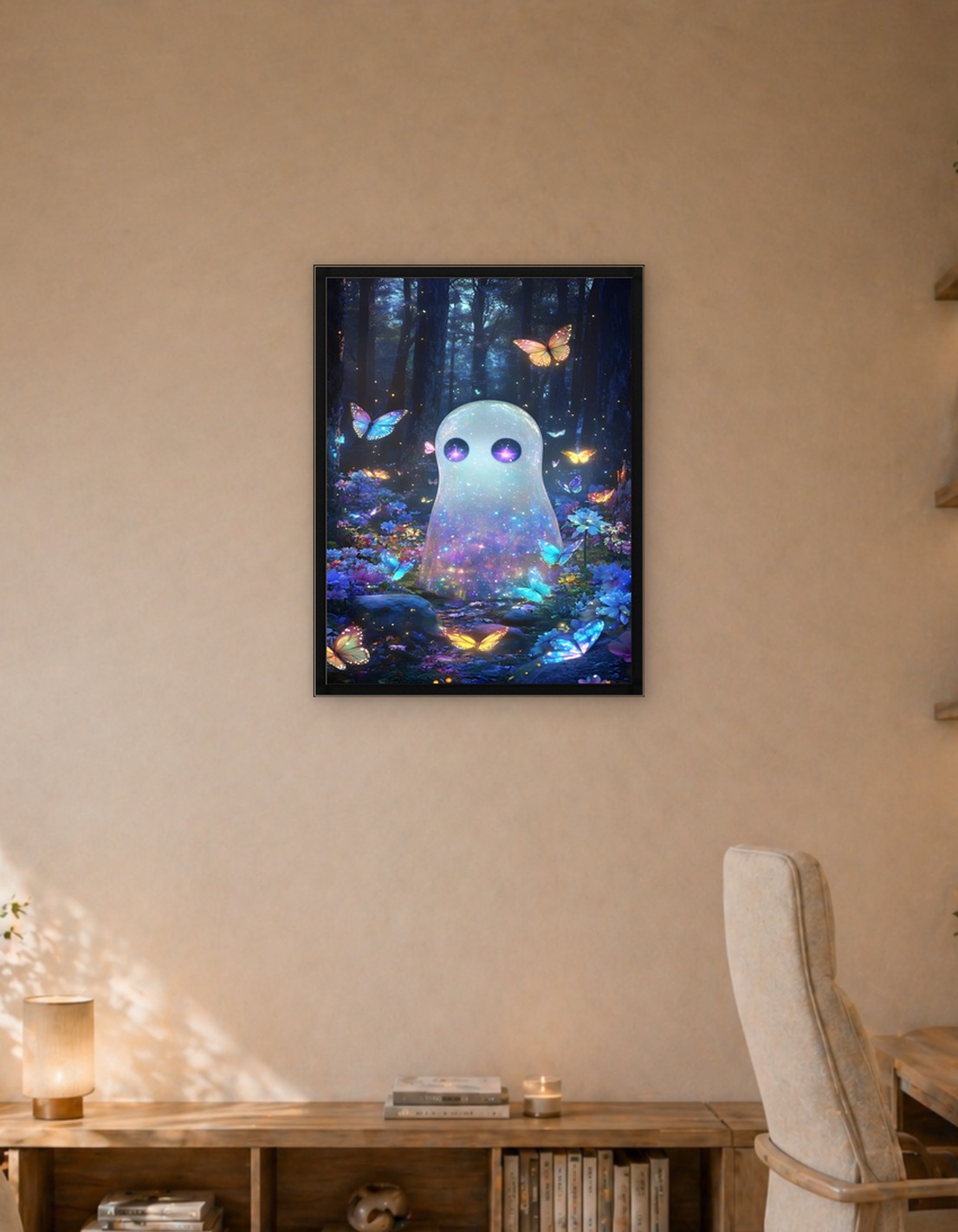 Magical Forest Spirit with Butterflies