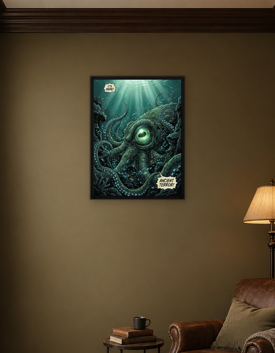 Giant Kraken Emerging from the Depths
