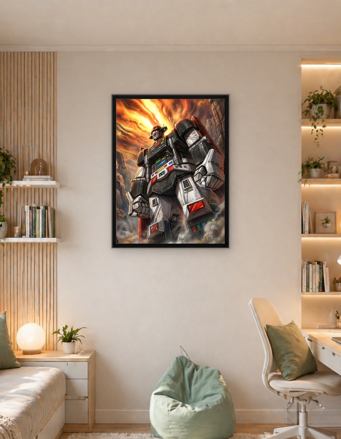 Giant cowboy mecha on Ganymede