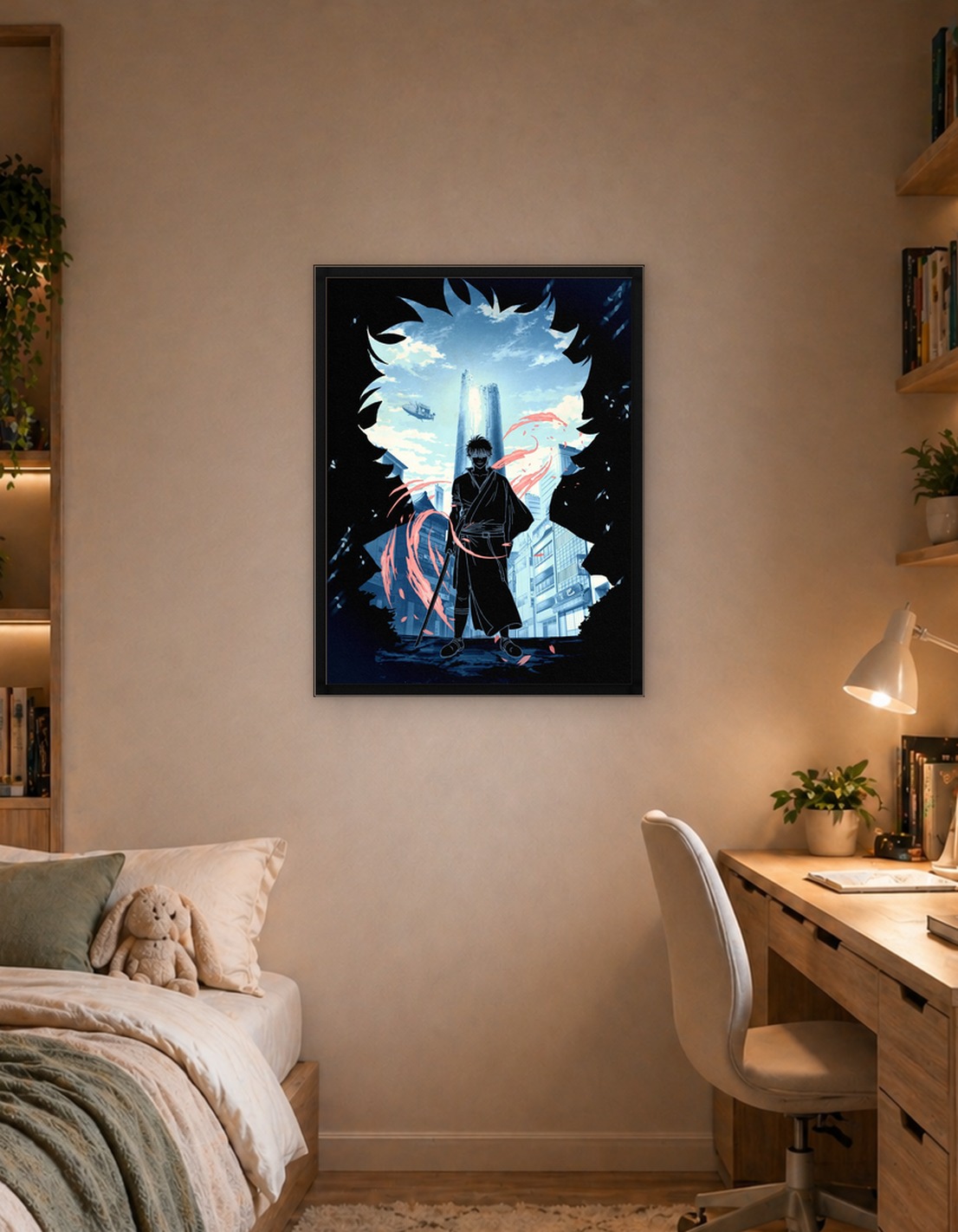 Gintama Gintoki Silhouette Double Exposure