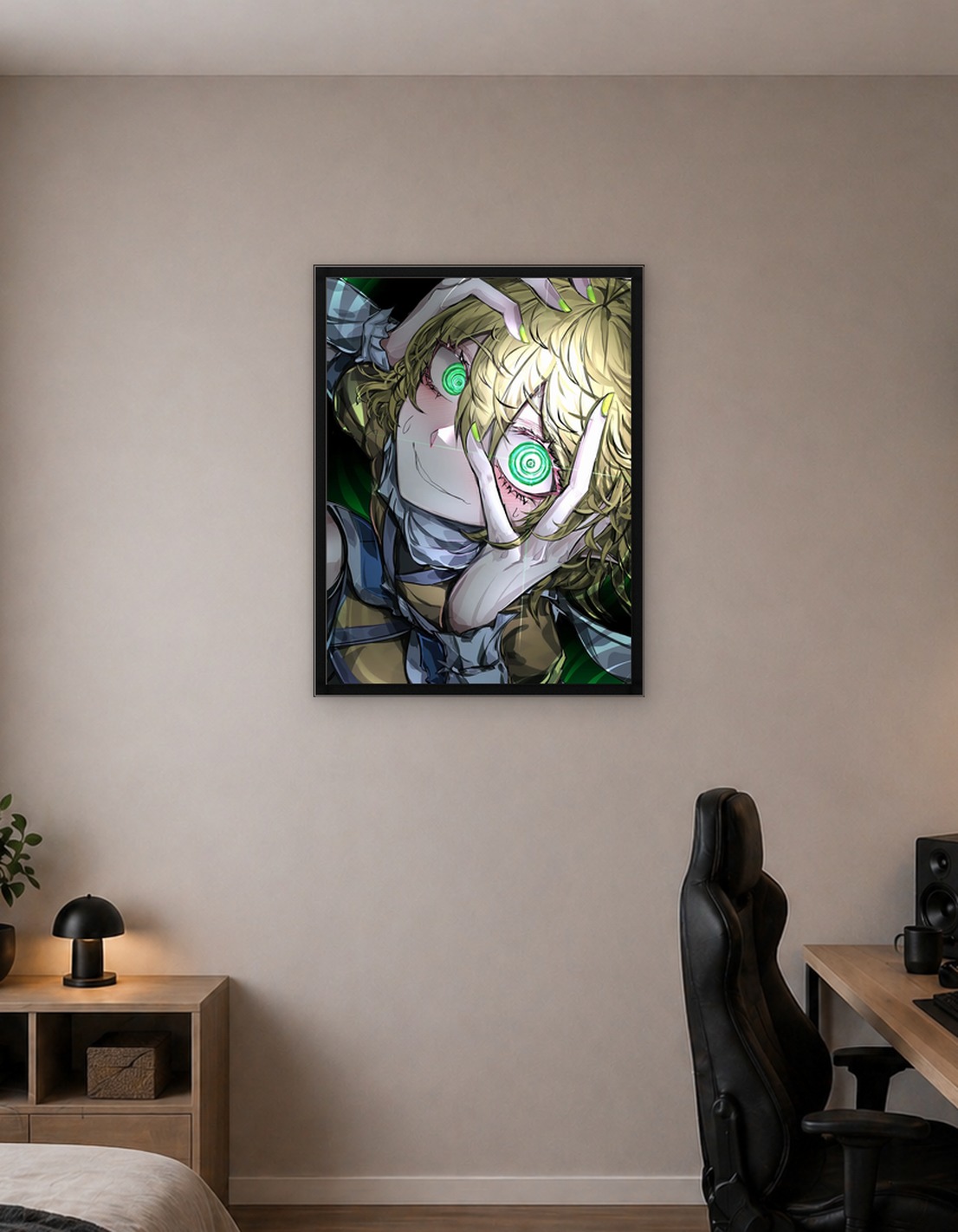 Hypnotic Anime Girl with Green Eyes