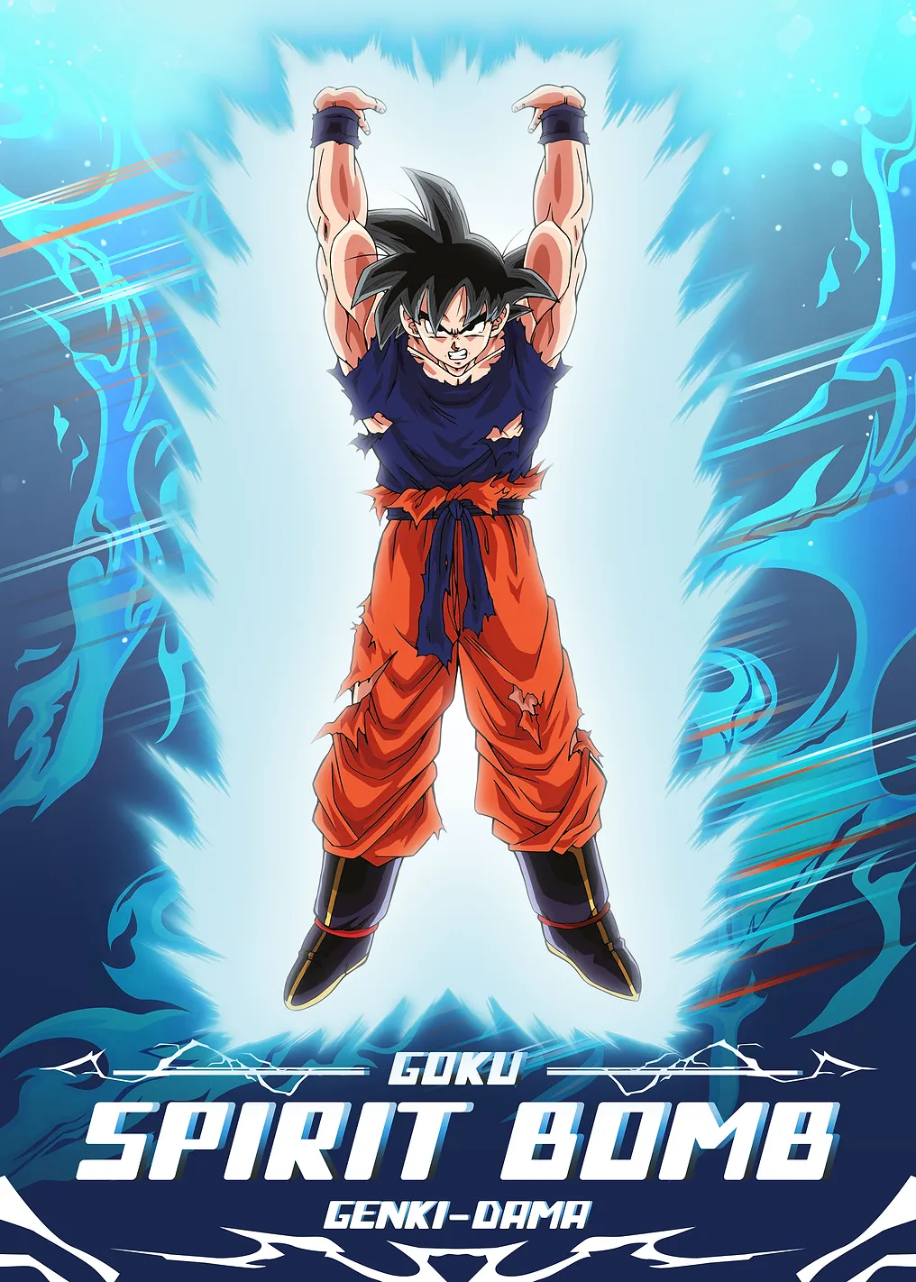 Goku Unleashes the Spirit Bomb