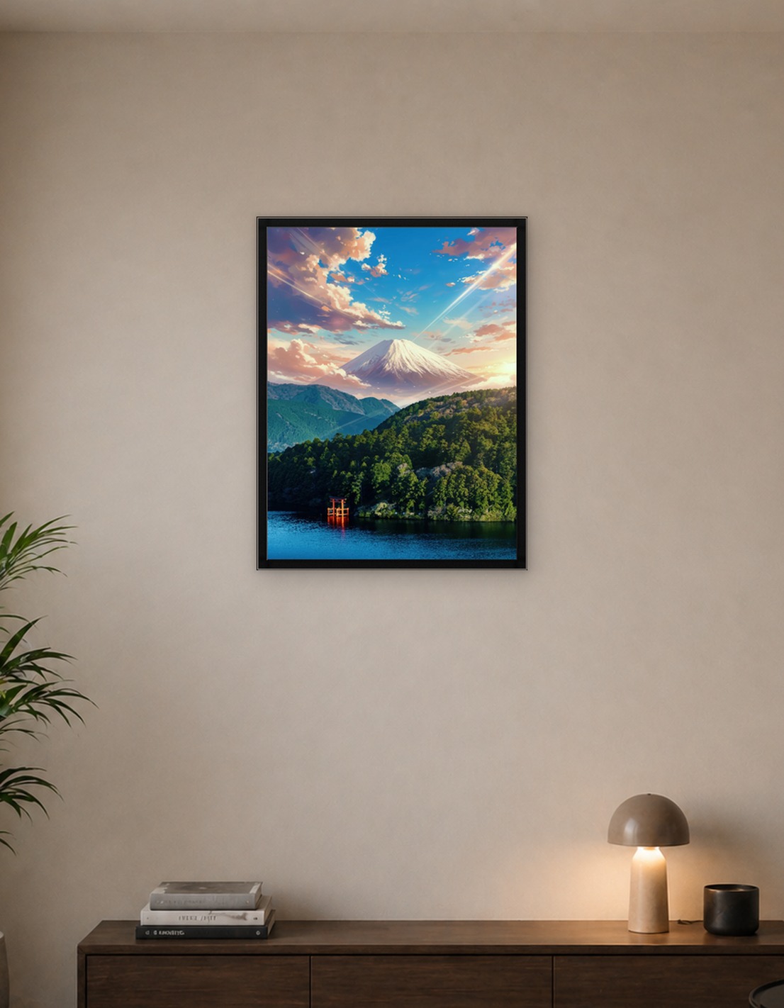 Mount Fuji Landscape Anime Style