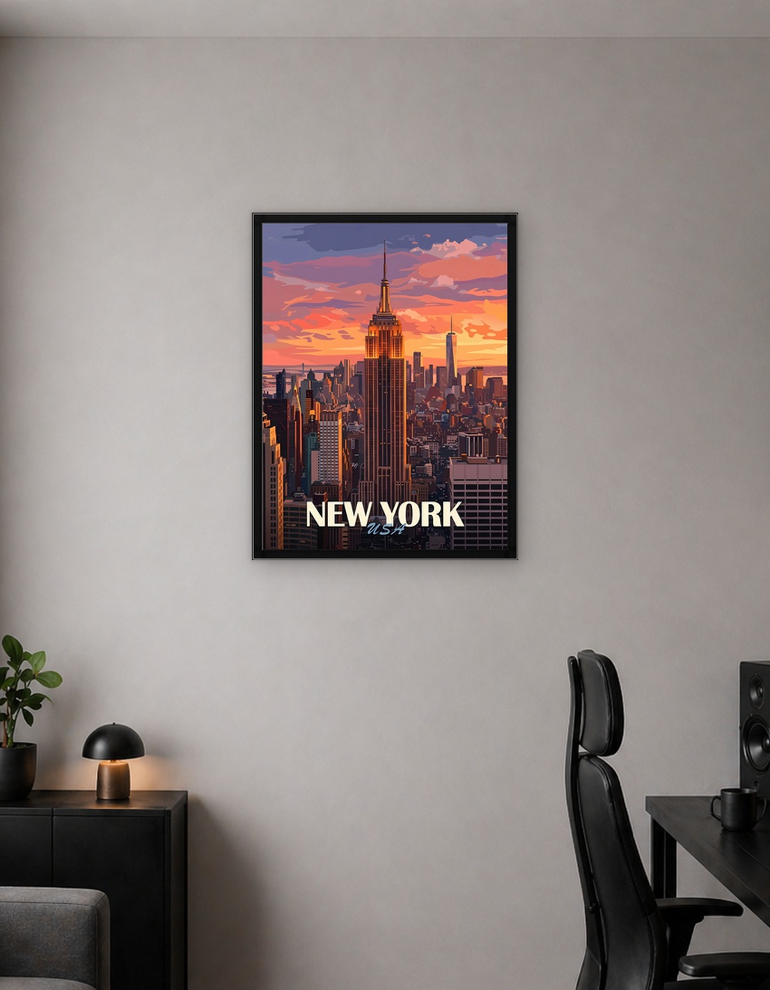 New York City Skyline at Sunset