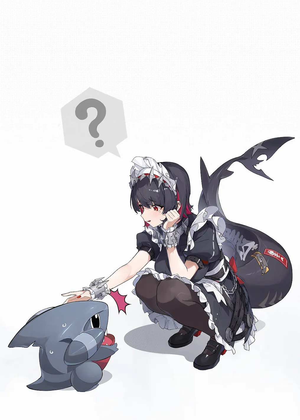 Maid and Shark Creature