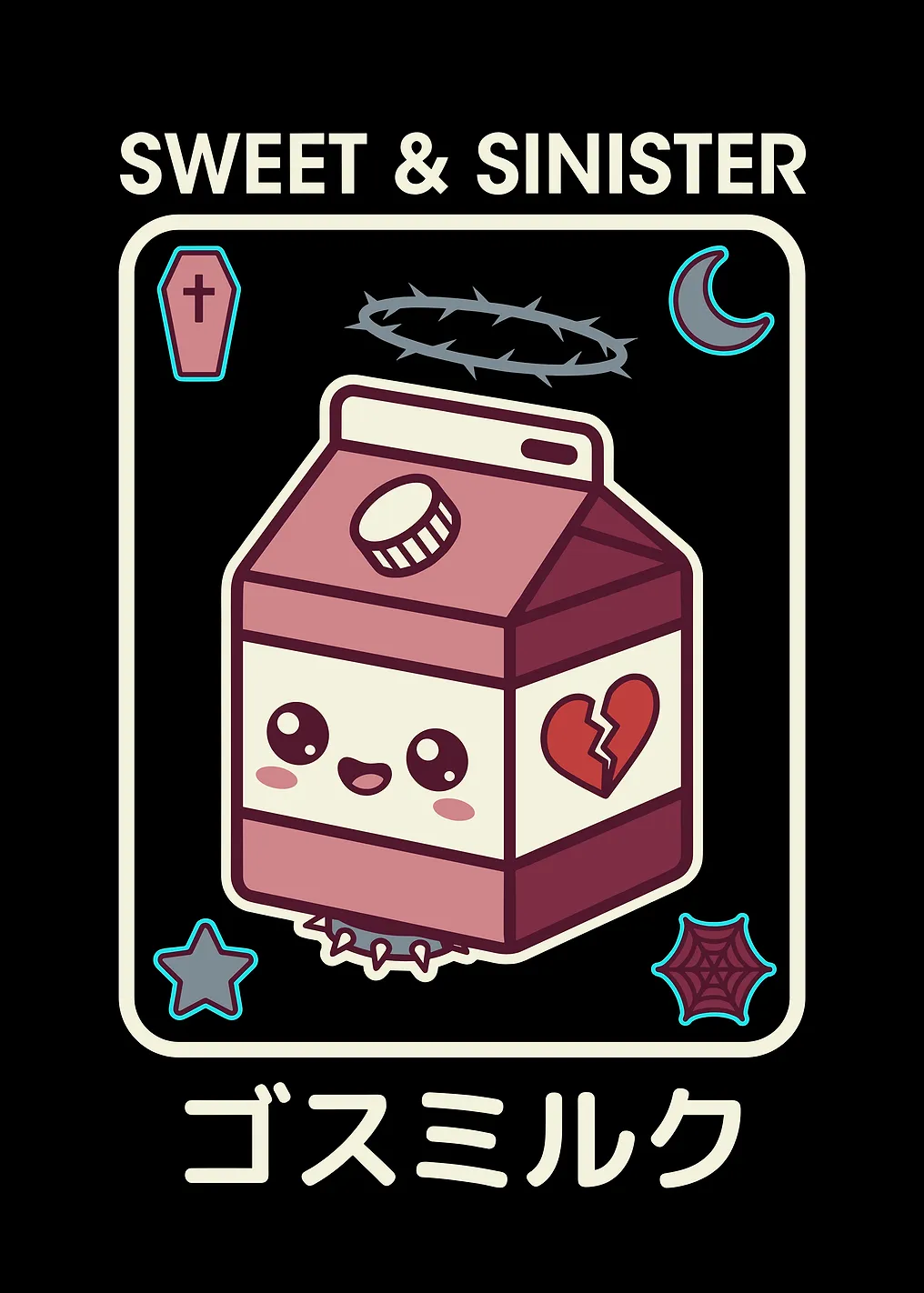 Kawaii Gothic Milk Carton