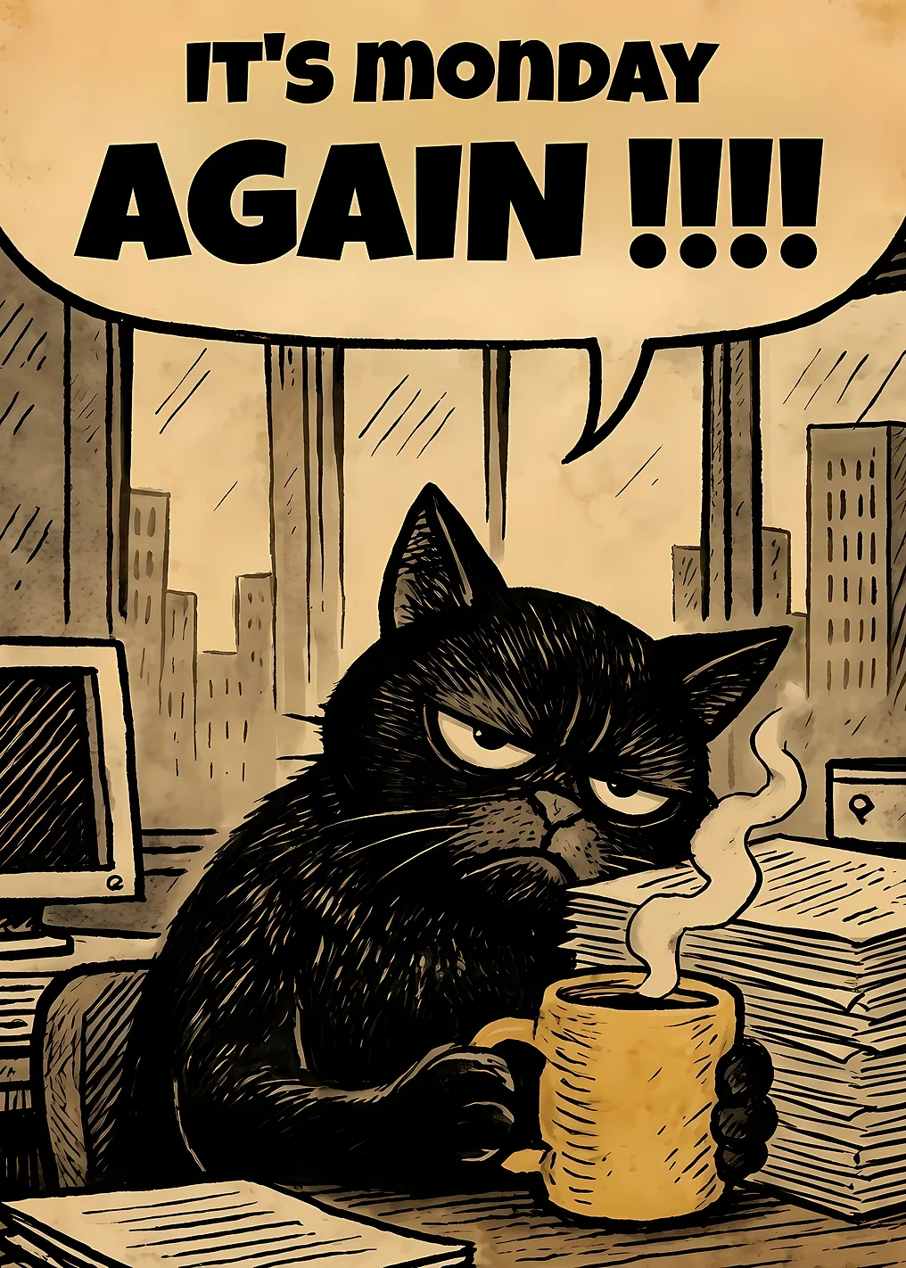 Grumpy Cat Monday Blues