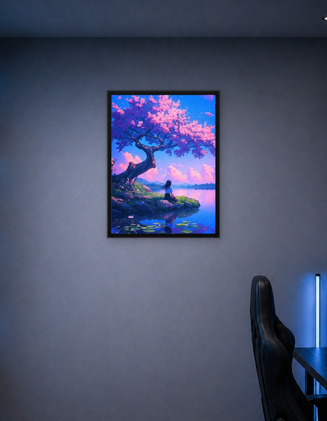 Girl Cherry Blossom Tree
