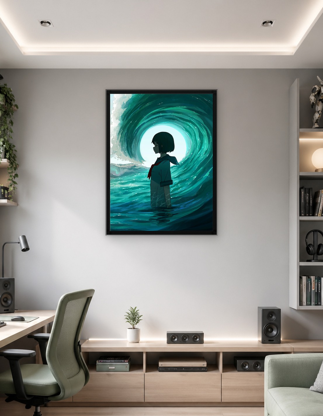 Girl in Wave