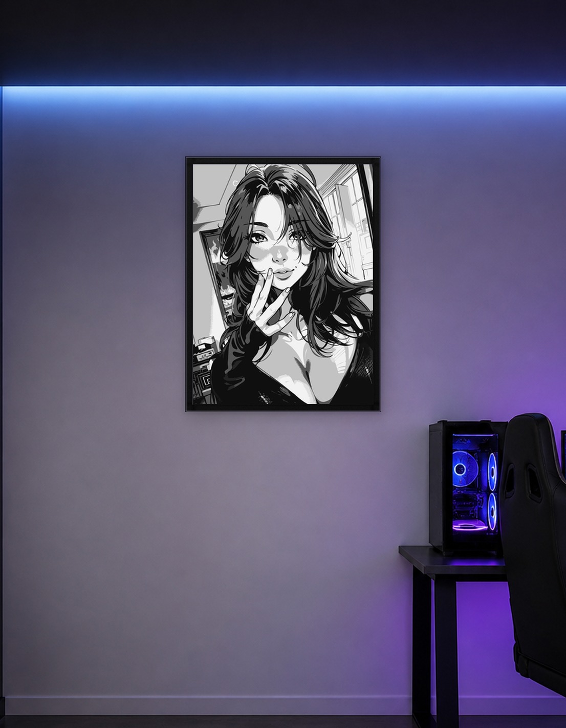 Girl Posing Manga Art