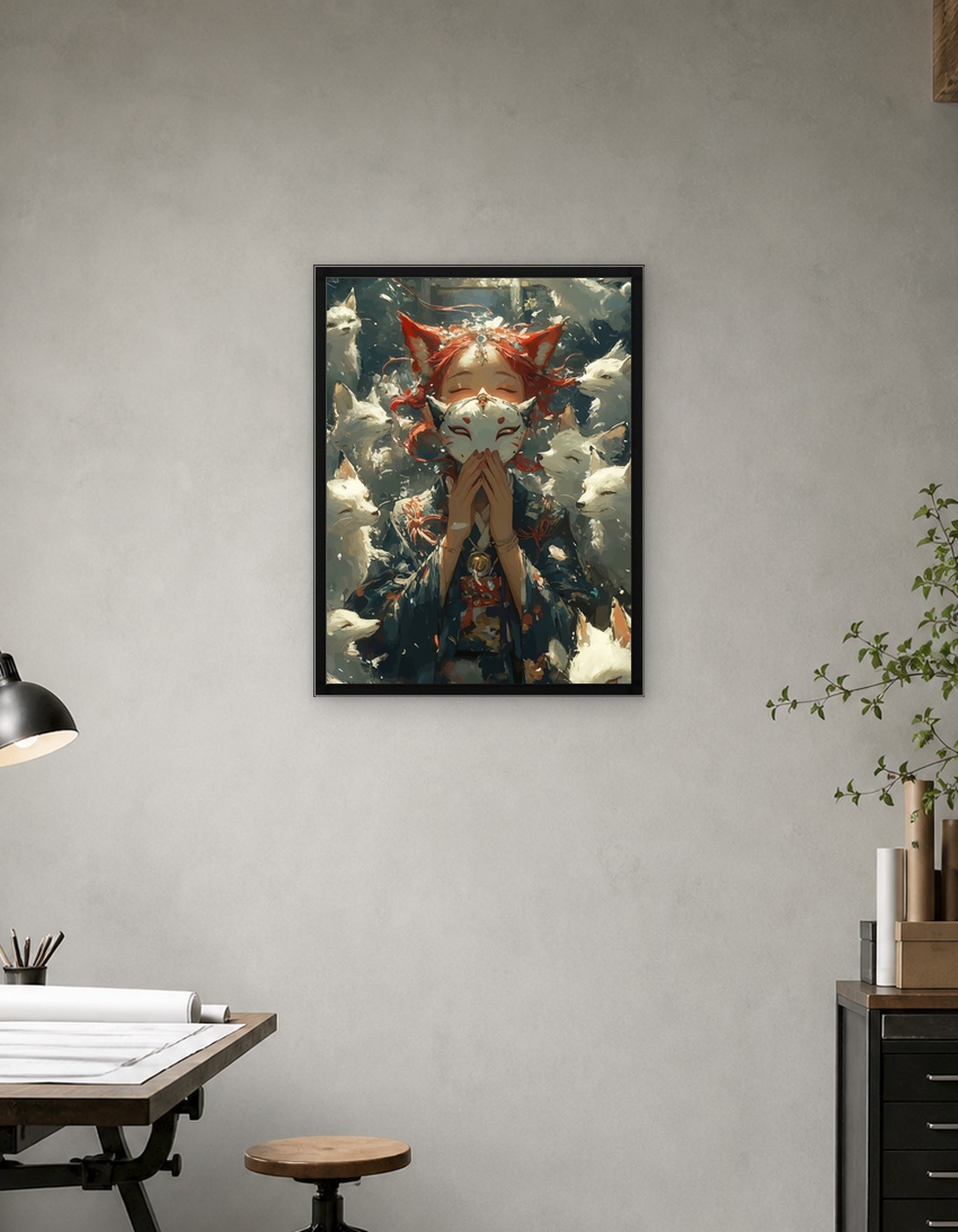 Fox Spirit Girl with Mask