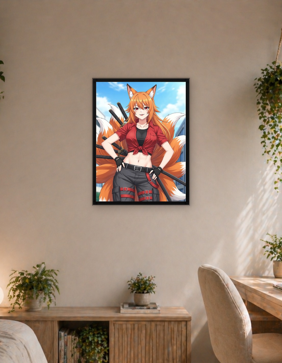 Fox Girl with Swords