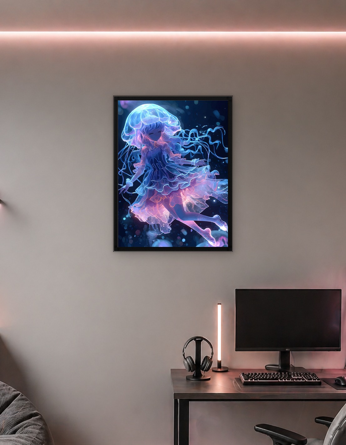 Jellyfish Girl Deep Sea