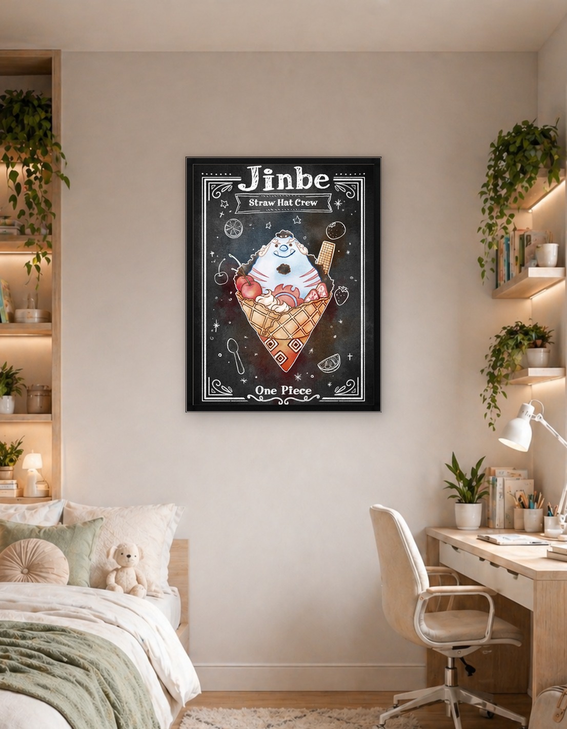 Jinbe Ice Cream Cone Chalkboard