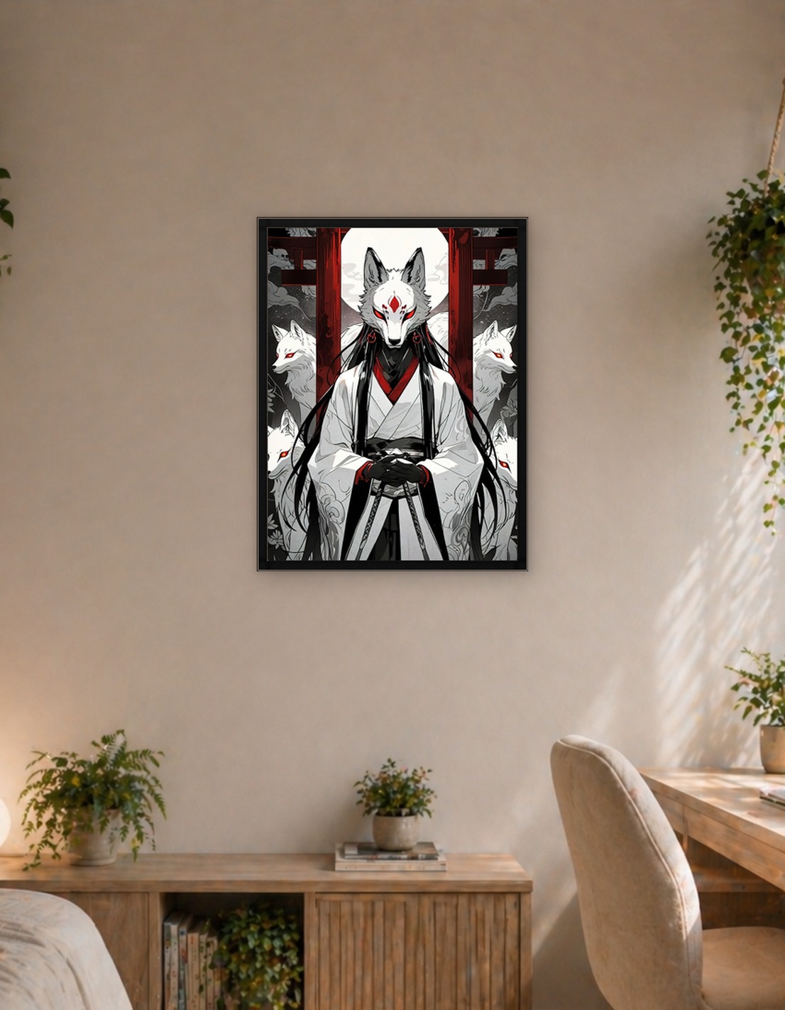 Kitsune Spirit with Fox Companions