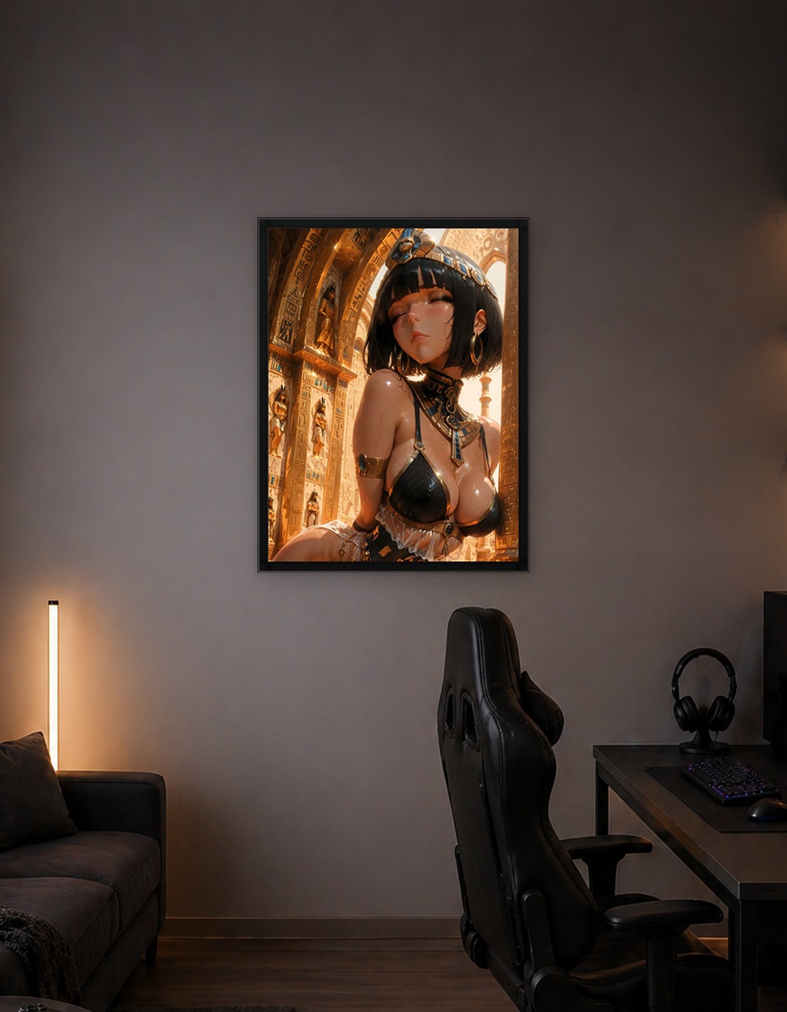 Egyptian Anime Girl with Golden Jewelry