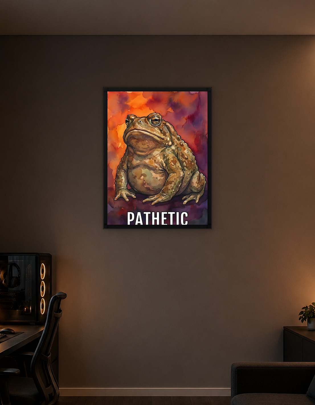 Pathetic Toad Watercolor