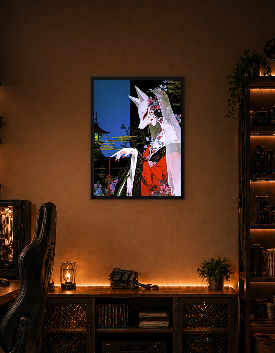 Kitsune Woman in Traditional Japanese