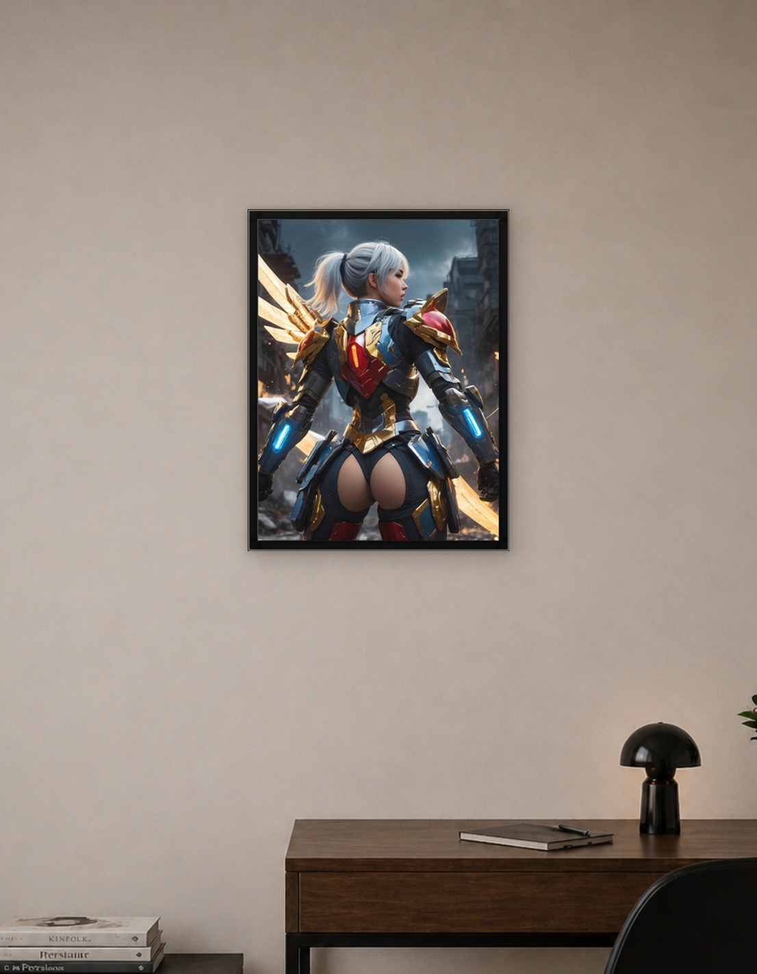 Female Warrior in Futuristic Armor