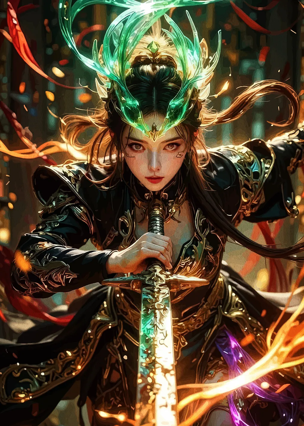 Fantasy Warrior Woman with Sword