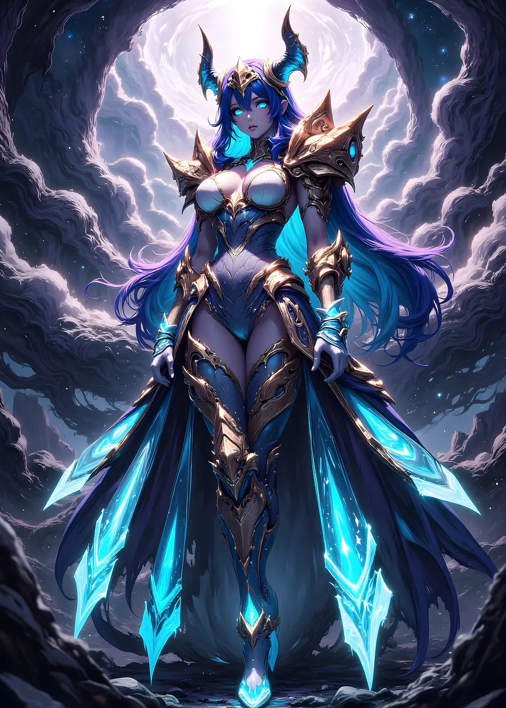 Fantasy Warrior Woman with Horns - 8928153