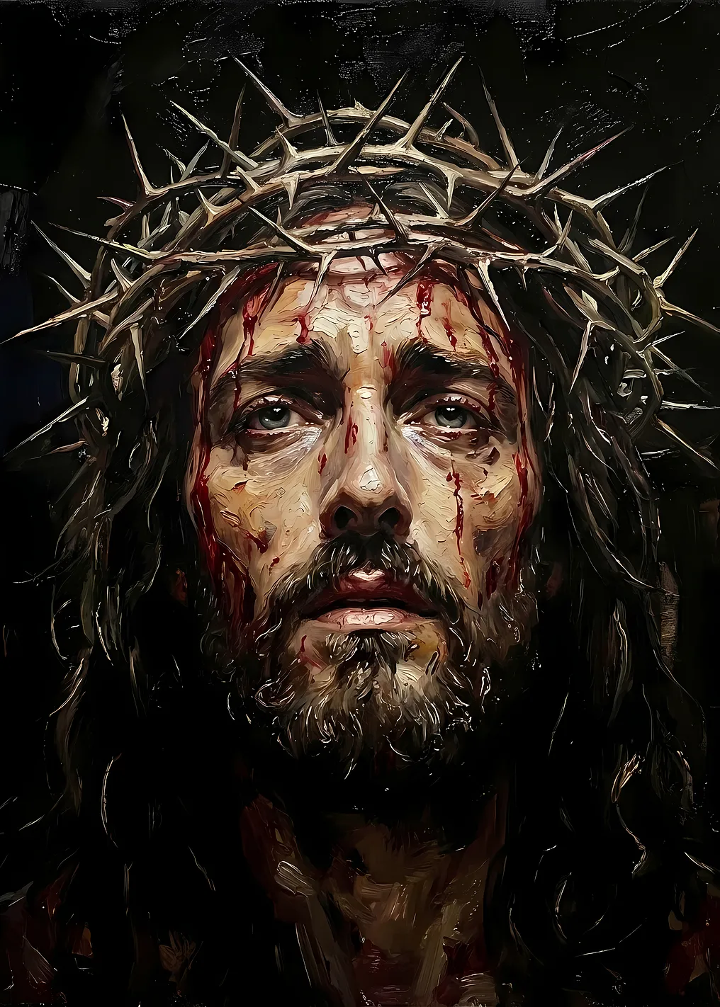 Jesus Christ with Crown of Thorns - 9344881