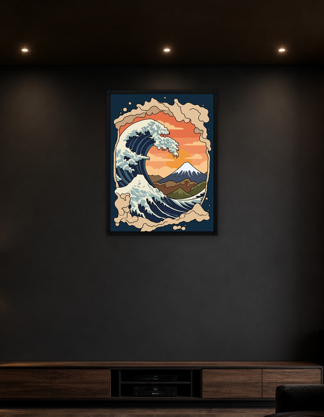 Great Wave Mount Fuji Illustration