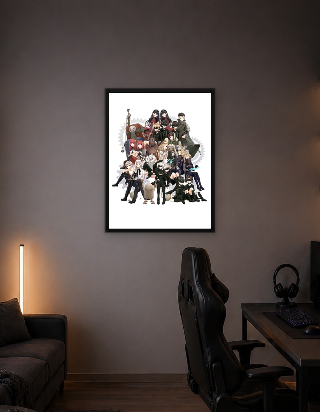 Nier Automata Character Group Illustration