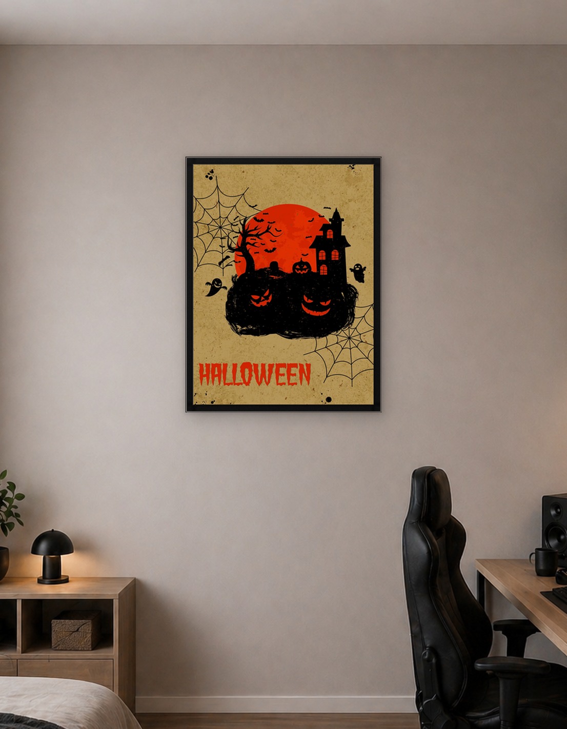 Halloween Spooky Scene Illustration