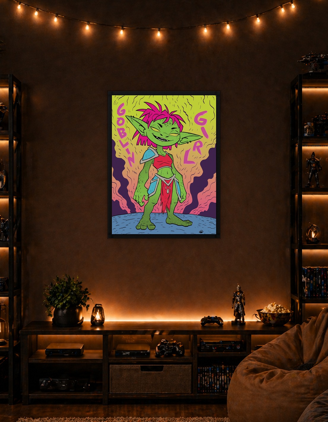 Goblin Girl Cartoon Character Illustration
