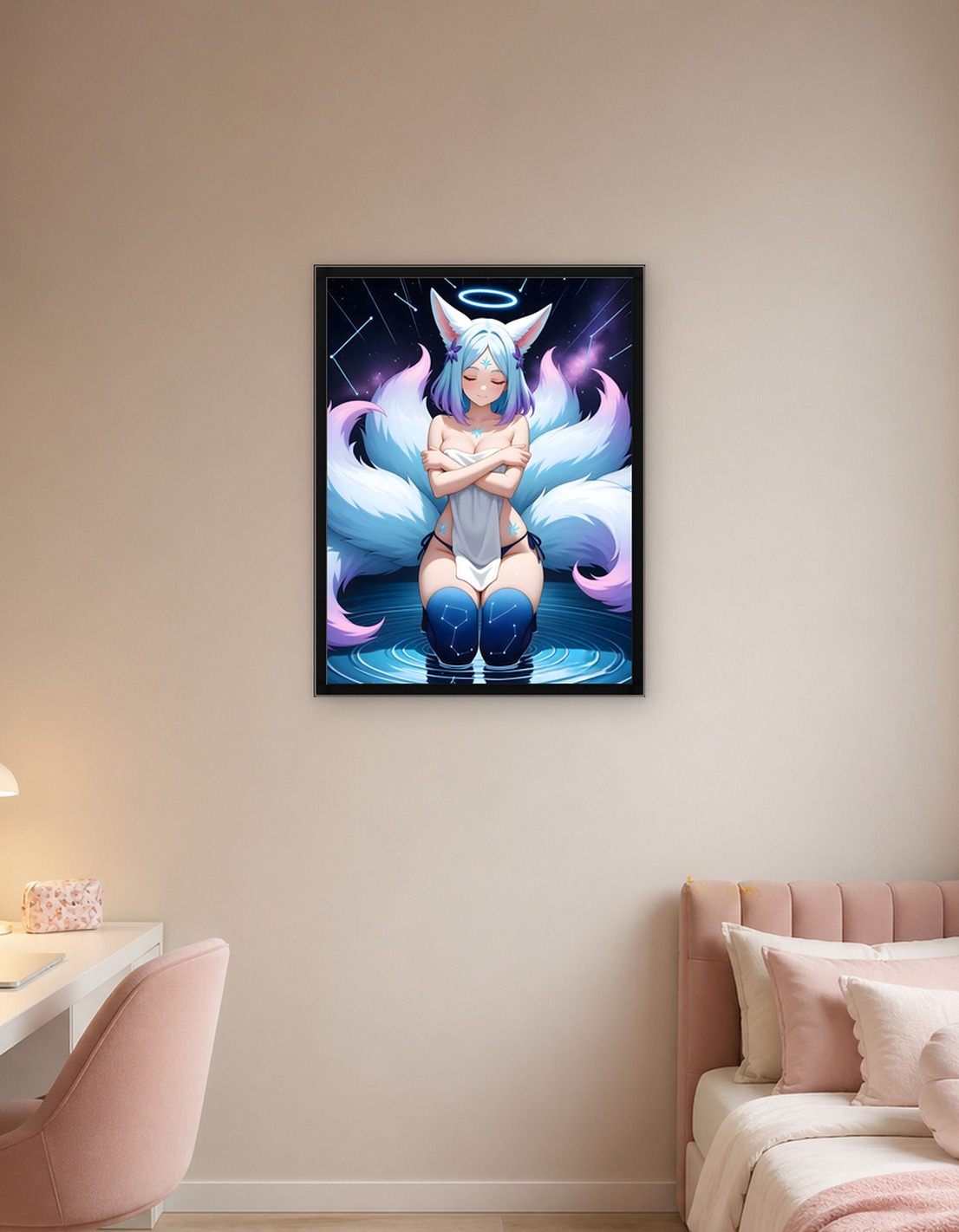 Kitsune Angel in Cosmic Setting