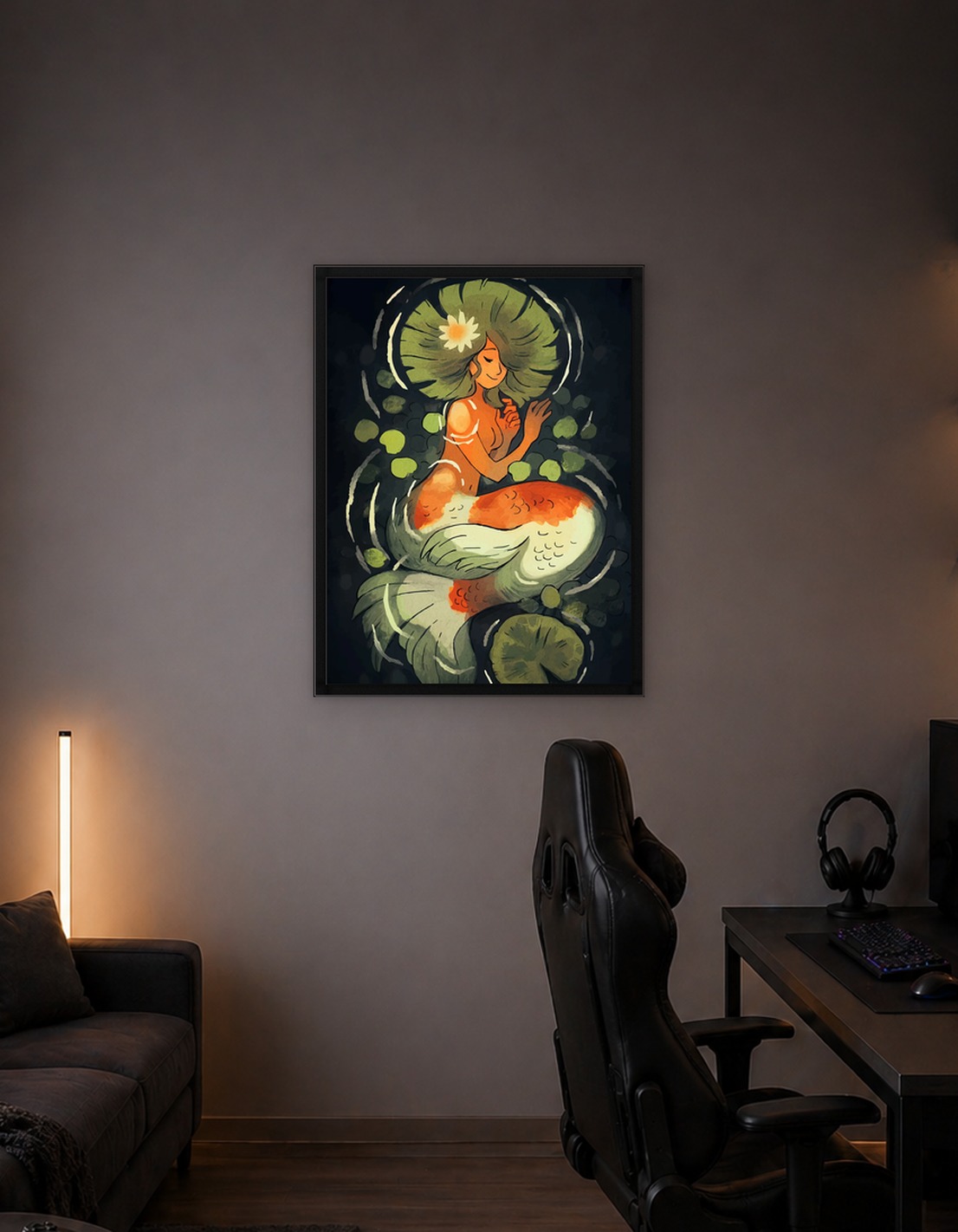 Koi Mermaid with Lily Pad Hair