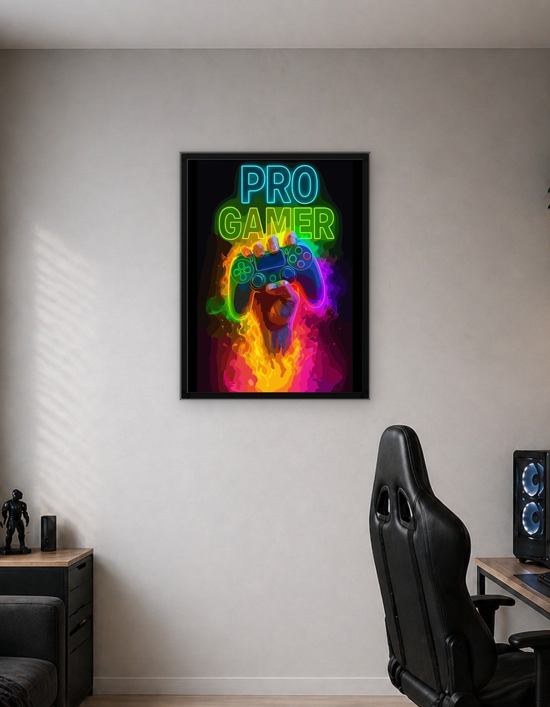 Pro Gamer Controller Neon Art
