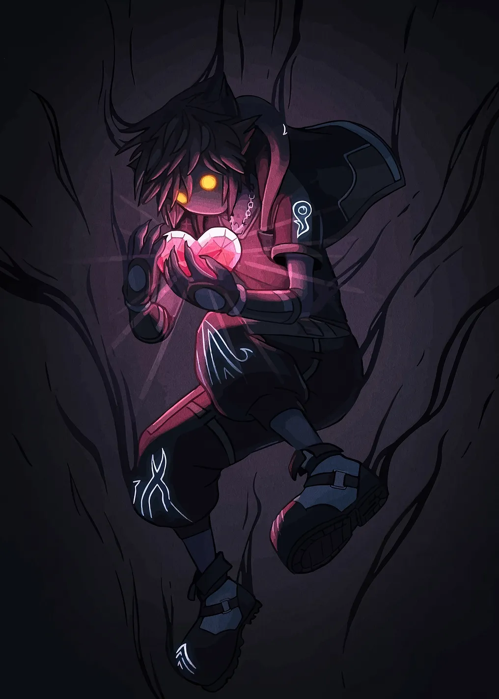 Kingdom Hearts Sora Holding Heart