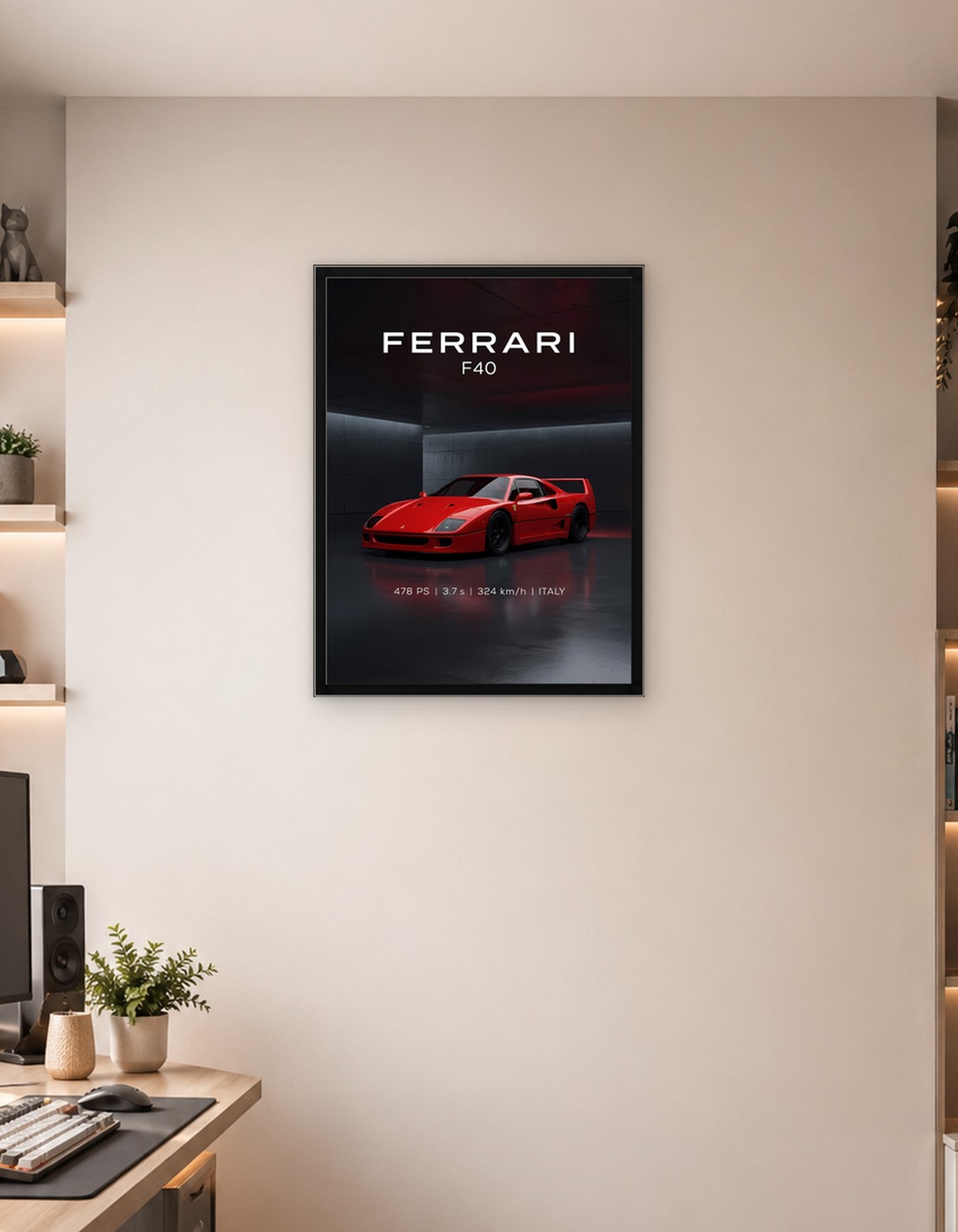 Красный автомобиль Феррари F40