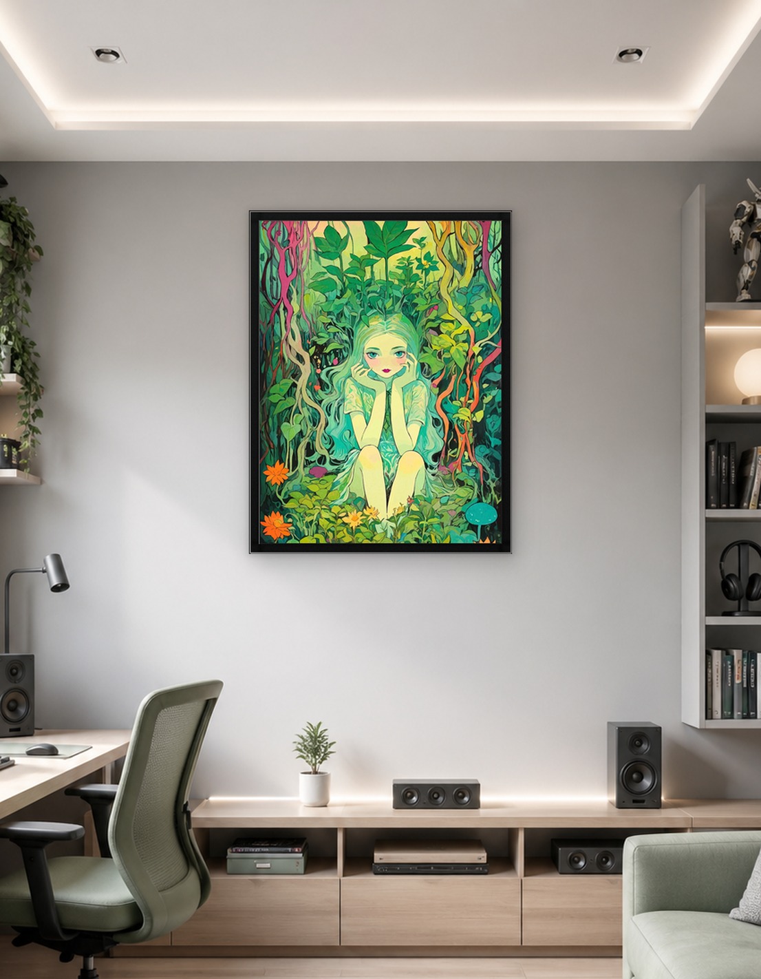 Forest Nymph in Verdant Setting