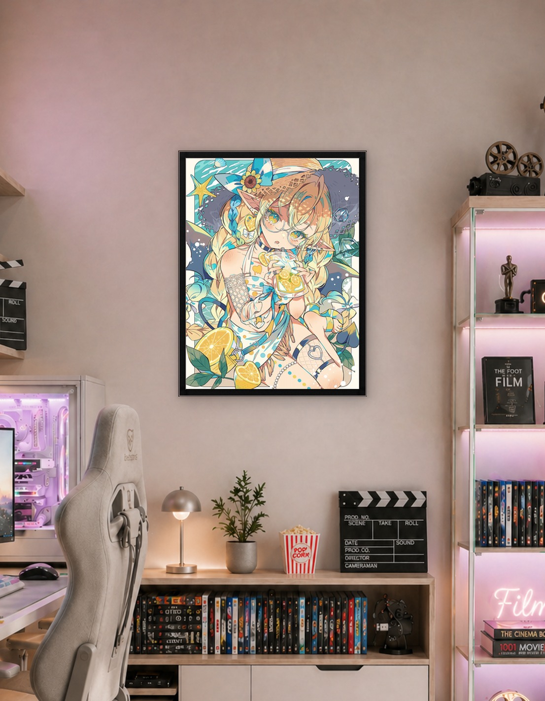 Lemonade Anime Girl Summer Illustration