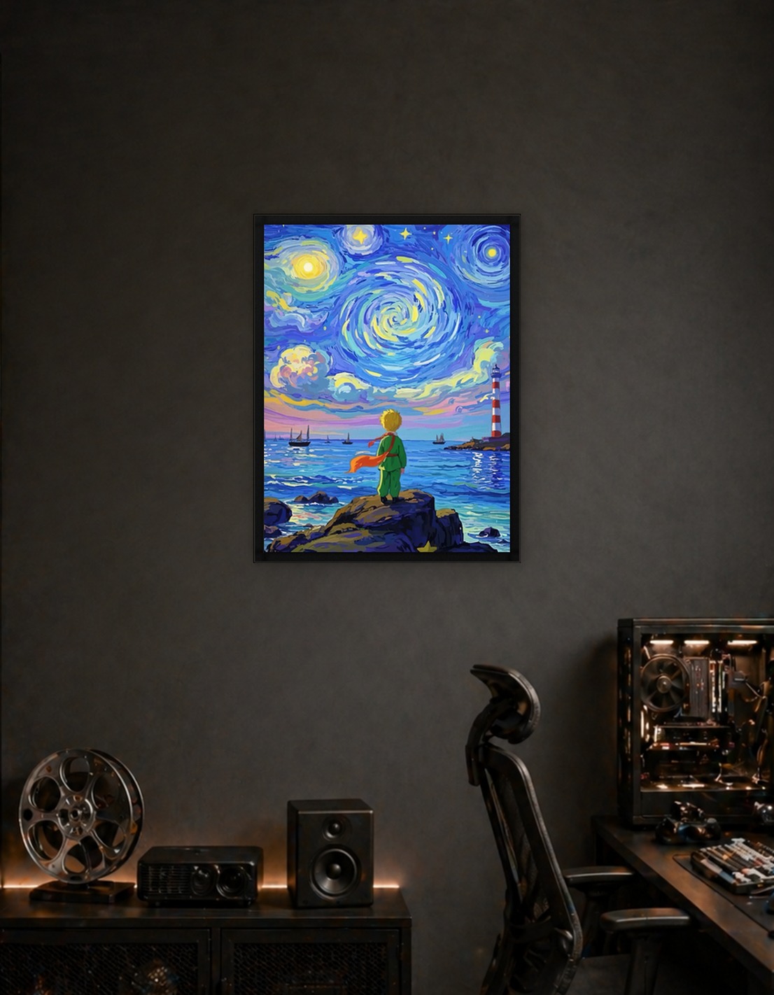 Little Prince Starry Night Seascape
