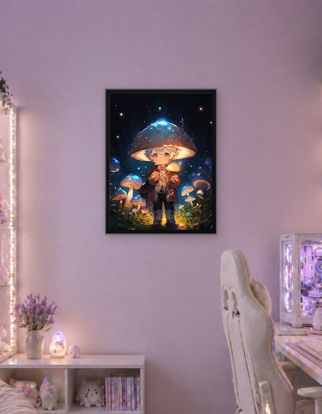 Mushroom Boy in Enchanted Forest