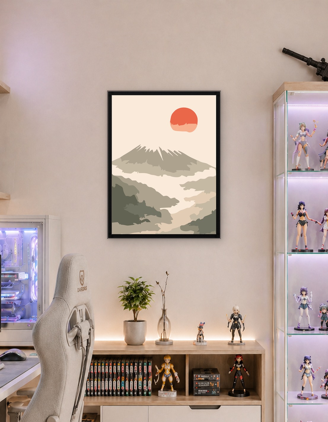 Minimalist Mount Fuji Sunrise