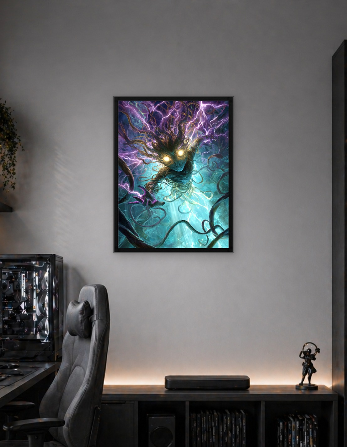 Mystical Tree Creature with Lightning