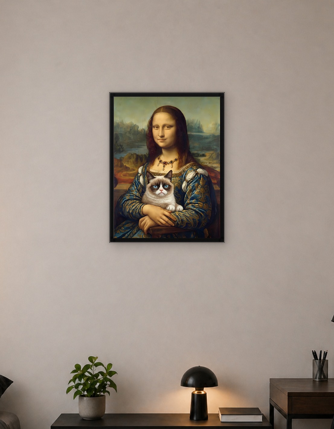 Mona Lisa with Grumpy Cat